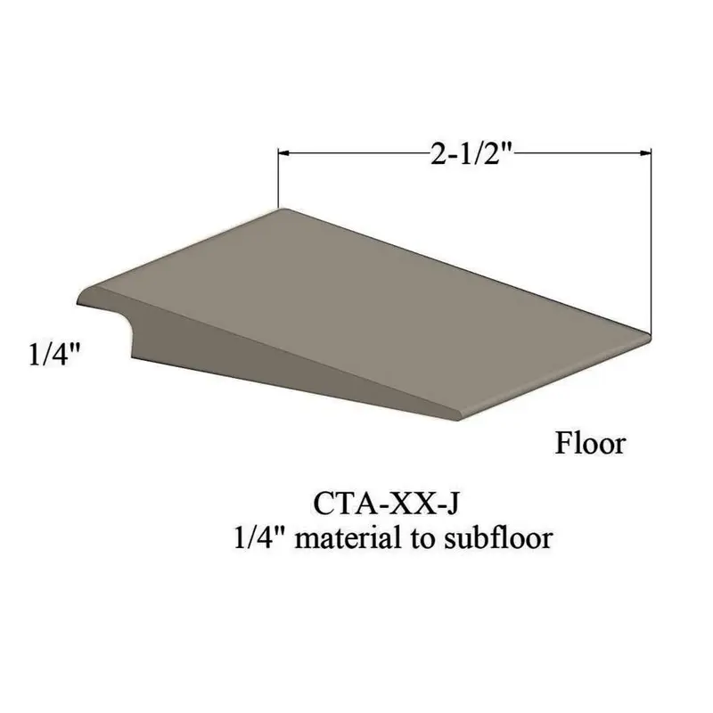Tarkett - Wheeled Traffic Transitions - CTA 09 J for 1/4" Material to Floor #09 Clay 12'