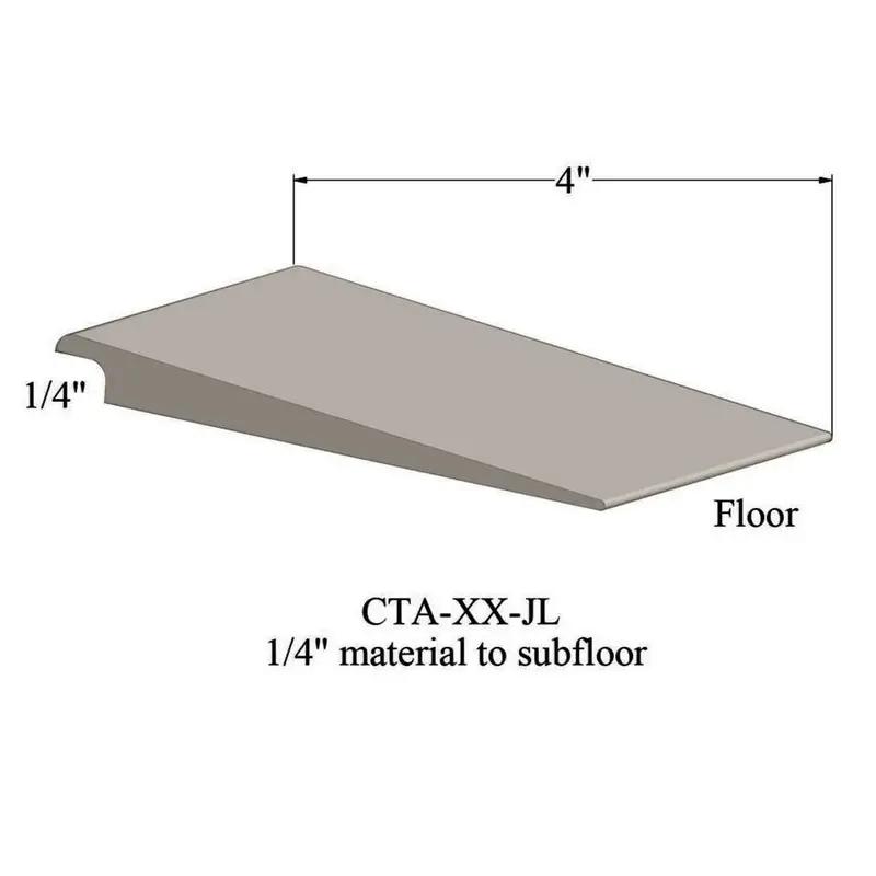 Tarkett - Wheeled Traffic Transitions - CTA 01 JL for 1/4" Material to Floor #01 Snow White 12'