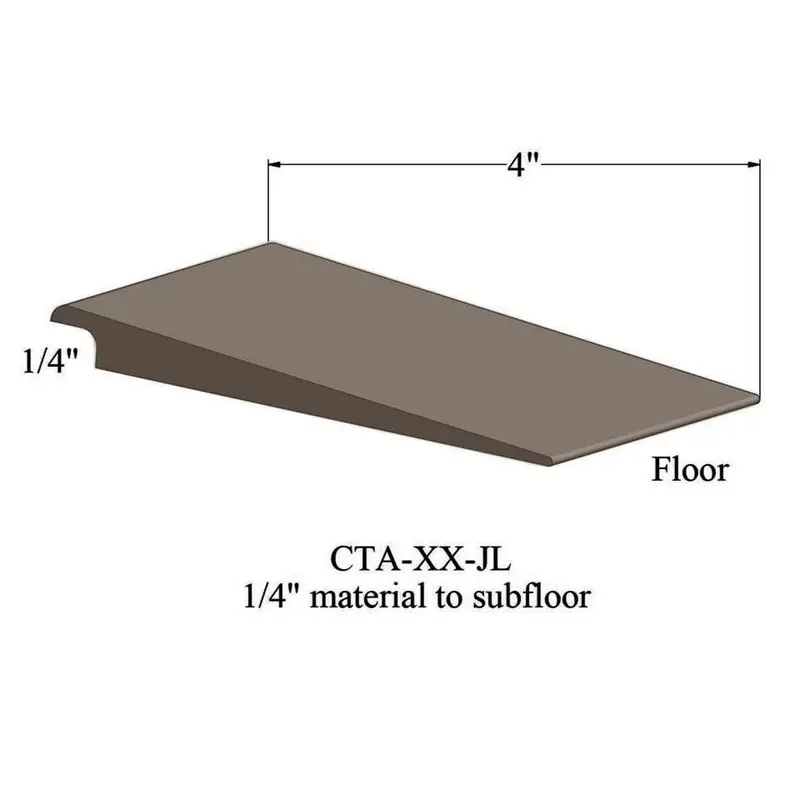 Tarkett - Wheeled Traffic Transitions - CTA 45 JL for 1/4" Material to Floor #45 Sandalwood 12'
