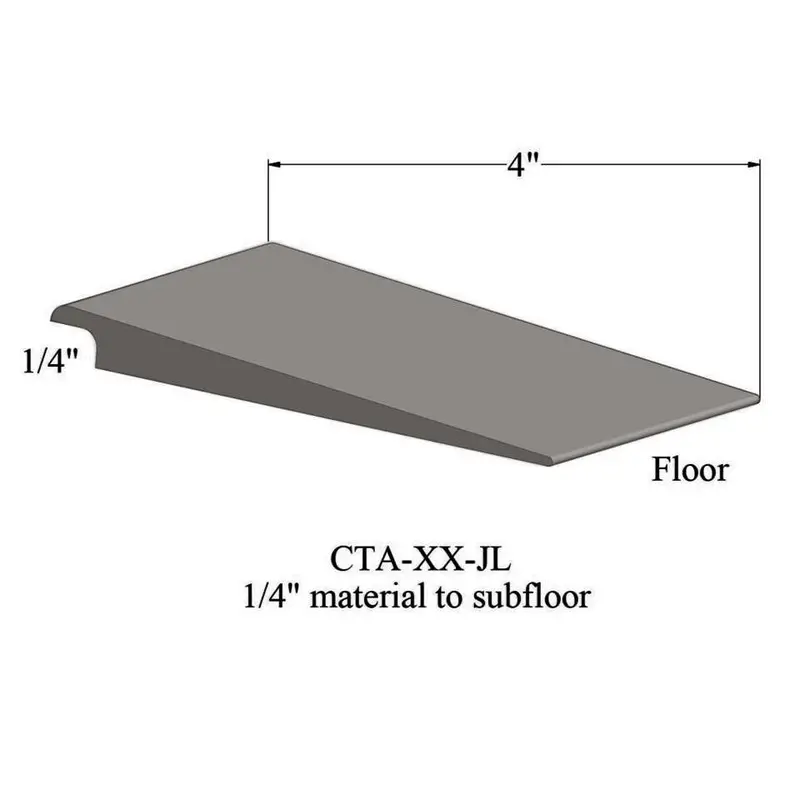 Tarkett - Wheeled Traffic Transitions - CTA 55 JL for 1/4" Material to Floor #55 Silver Grey 12'