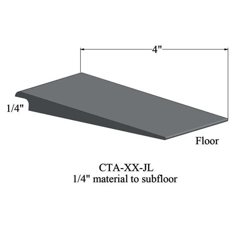 Tarkett - Wheeled Traffic Transitions - CTA 71 JL for 1/4" Material to Floor #71 Storm Cloud 12'
