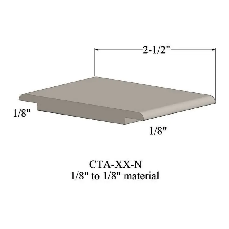 Tarkett - Wheeled Traffic Transitions - CTA 01 N for 1/8" Material to 1/8" Material #01 Snow White 12'