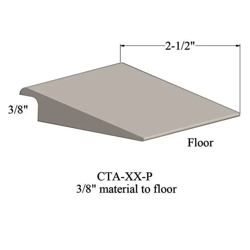 Tarkett - Wheeled Traffic Transitions - CTA 01 P for 3/8" Material to Floor #01 Snow White 12'