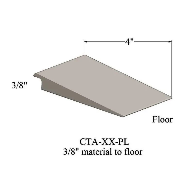 Tarkett - Wheeled Traffic Transitions - CTA 01 PL for 3/8" Material to Floor #01 Snow White 12'