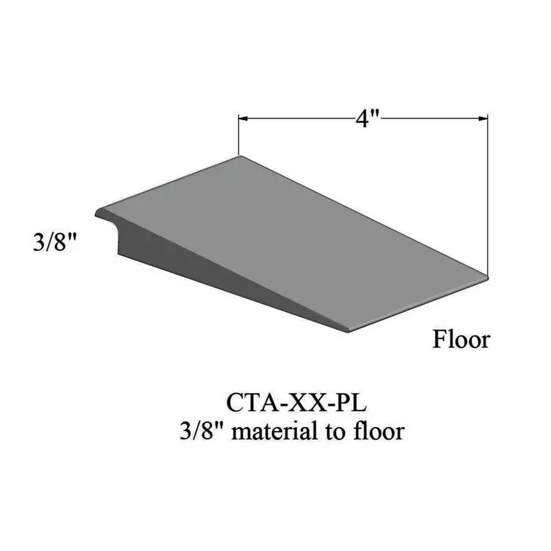 Tarkett - Wheeled Traffic Transitions - CTA 38 PL for 3/8" Material to Floor #38 Pewter 12'