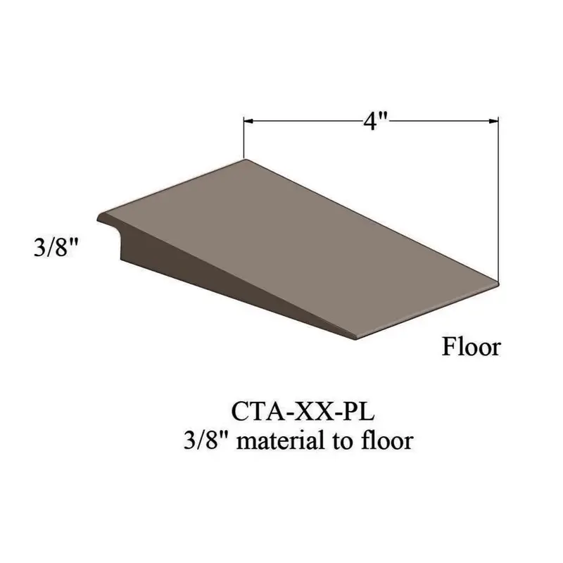 Tarkett - Wheeled Traffic Transitions - CTA 45 PL for 3/8" Material to Floor #45 Sandalwood 12'