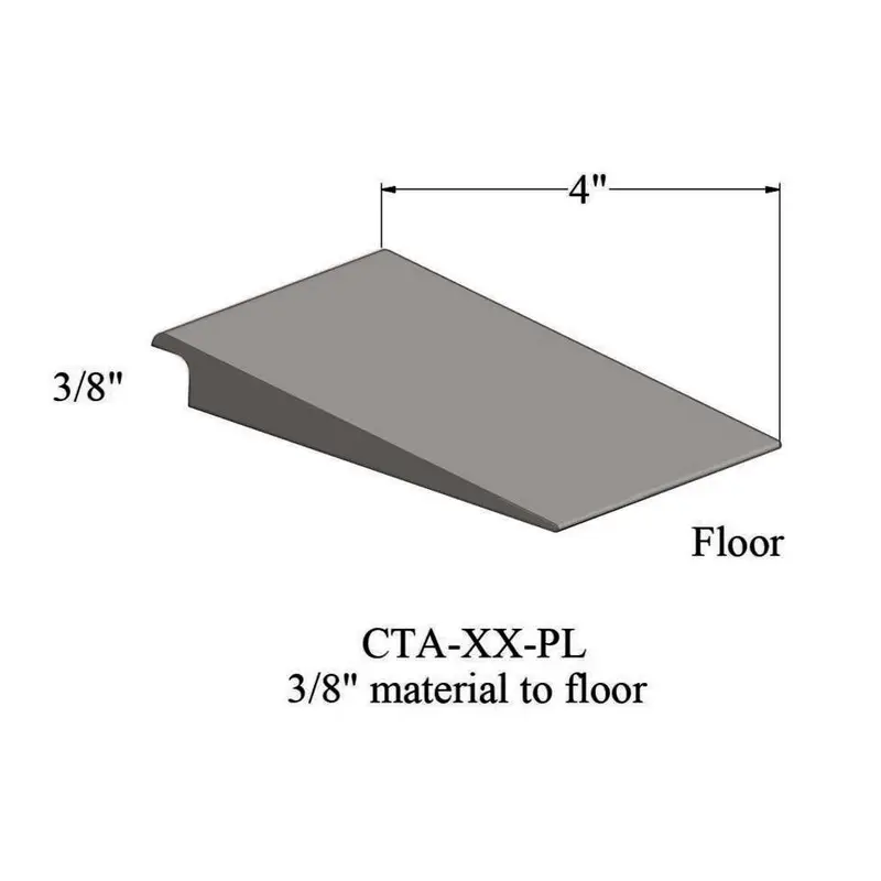 Tarkett - Wheeled Traffic Transitions - CTA 55 PL for 3/8" Material to Floor #55 Silver Grey 12'