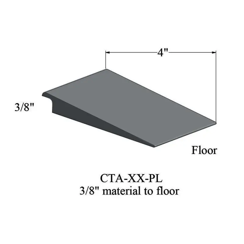 Tarkett - Wheeled Traffic Transitions - CTA 71 PL for 3/8" Material to Floor #71 Storm Cloud 12'