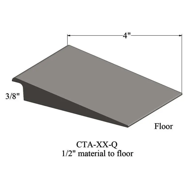 Tarkett - Wheeled Traffic Transitions - CTA 32 Q for 1/2" Material to Floor #32 Pebble 12'
