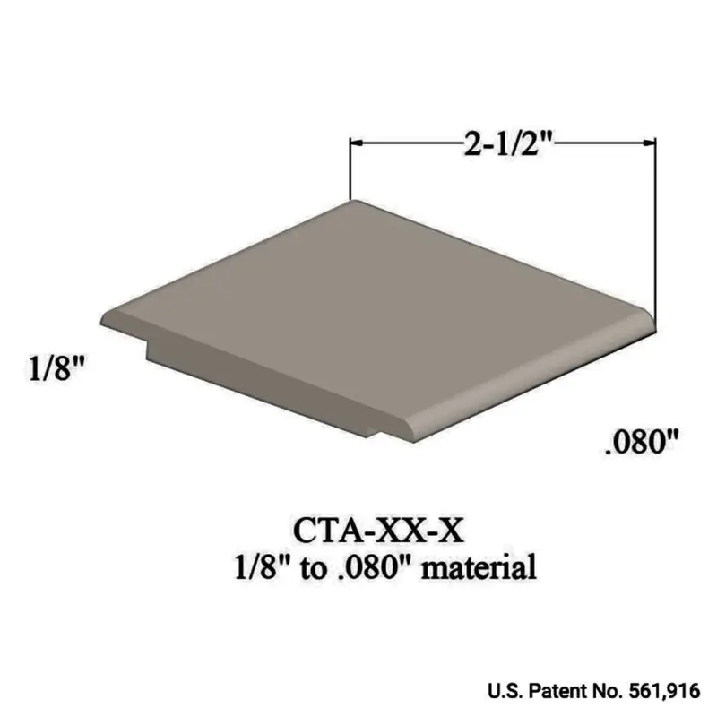 Tarkett - Wheeled Traffic Transitions - CTA 01 X for 1/8" Material to .080" Material #01 Snow White 12'