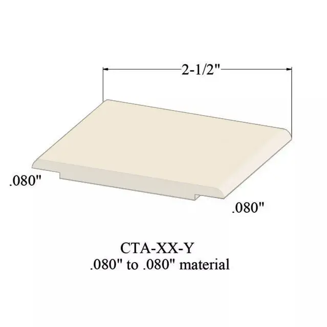 Tarkett - Wheeled Traffic Transitions - CTA 01 Y for .080" Material to .080" Material #01 Snow White 12'