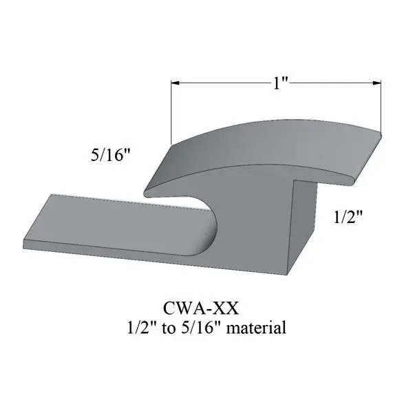 Tarkett - Vinyl Reducer Adaptors CWA 71 - 5/16" Carpet to 1/2" Wood Flooring #71 Storm Cloud 12'