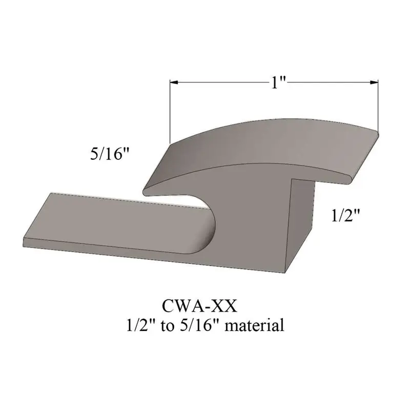 Tarkett - Vinyl Reducer Adaptors CWA 283 - 5/16" Carpet to 1/2" Wood Flooring #283 Toast '