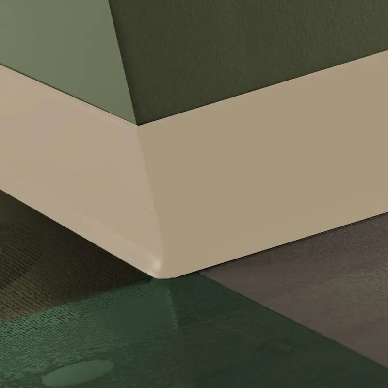 Tarkett - Duracove Thermoplastic Rubber 1/8" (Type TP) - DC 129 4 X 4 1/8 TOE Duracove 4" #129 Silk - Wall Base 4' (Pack of 30)