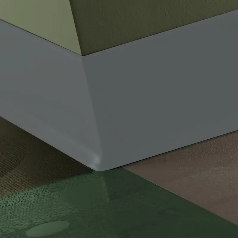 Tarkett - Duracove Thermoplastic Rubber 1/8" (Type TP) - DC VL4 6 X 100 1/8 TOE Duracove 6" #VL4 Cool Metal - Wall Base 100'