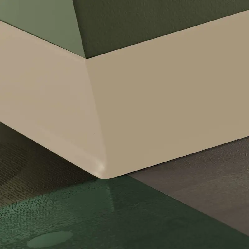 Tarkett - Duracove Thermoplastic Rubber 1/8" (Type TP) - DC 129 6 X 4 1/8 TOE Duracove 6" #129 Silk - Wall Base 4' (Pack of 30)