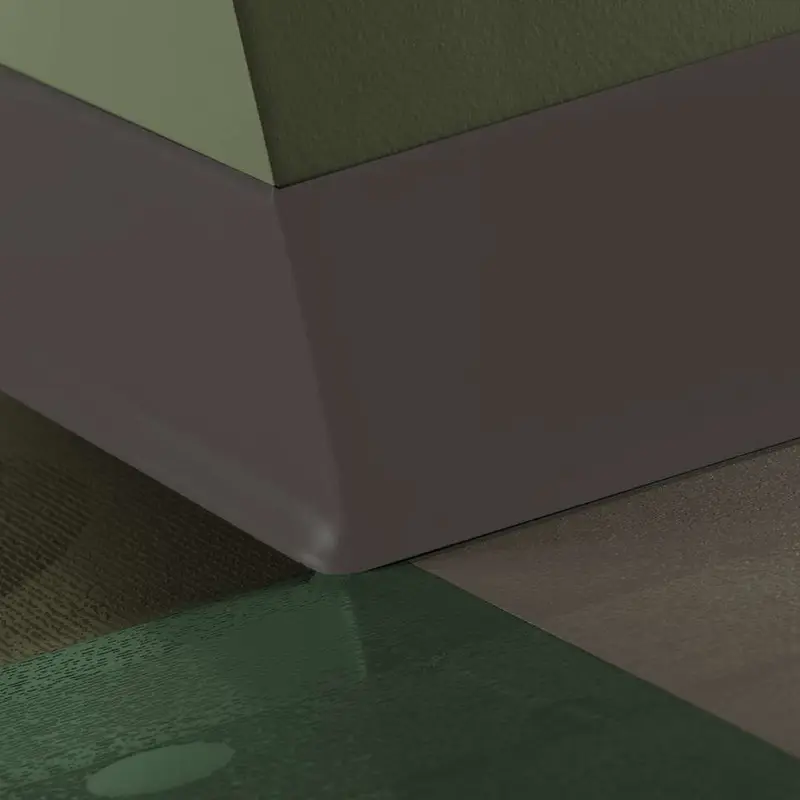 Tarkett - Duracove Thermoplastic Rubber 1/8" (Type TP) - DC 167 6 X 4 1/8 TOE Duracove 6" #167 Fudge - Wall Base 4' (Pack of 30)
