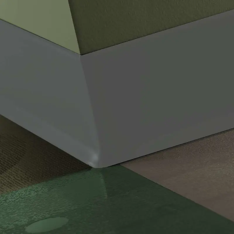 Tarkett - Duracove Thermoplastic Rubber 1/8" (Type TP) - DC 20 6 X 4 1/8 TOE Duracove 6" #20 Charcoal - Wall Base 4' (Pack of 30)