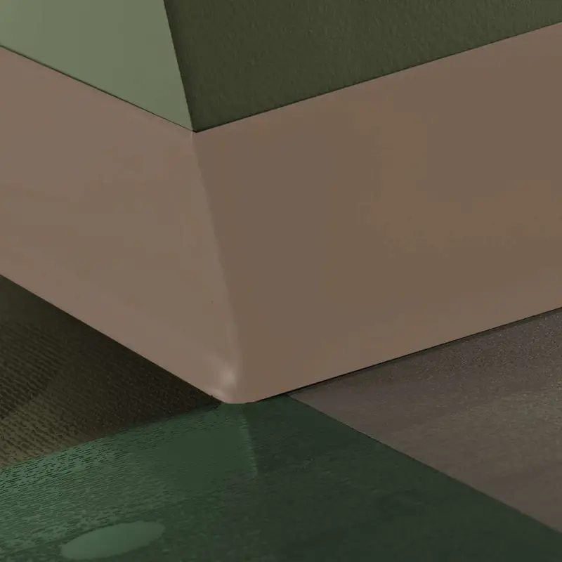 Tarkett - Duracove Thermoplastic Rubber 1/8" (Type TP) - DC 45 6 X 4 1/8 TOE Duracove 6" #45 Sandalwood - Wall Base 4' (Pack of 30)