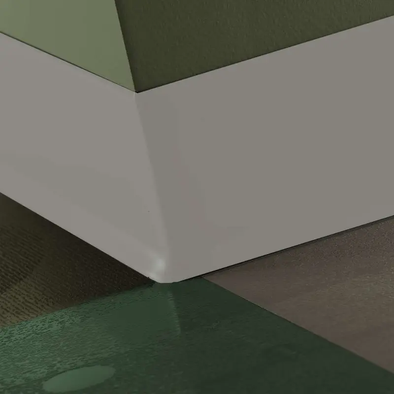 Tarkett - Duracove Thermoplastic Rubber 1/8" (Type TP) - DC 55 6 X 4 1/8 TOE Duracove 6" #55 Silver Grey - Wall Base 4' (Pack of 30)