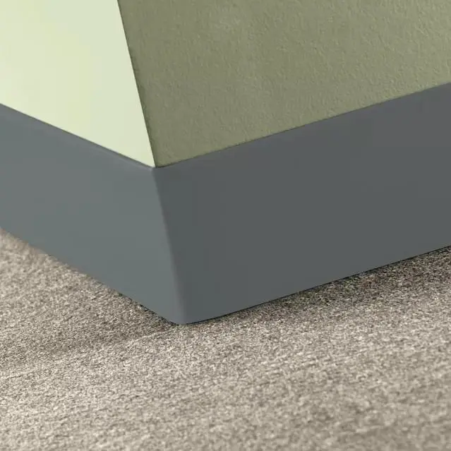 Tarkett - Duracove Thermoplastic Rubber 1/8" (Type TP) - DCT VL4 4 X 4 1/8 Toeless Duracove 4" #VL4 Cool Metal - Wall Base 4' (Pack of 30)
