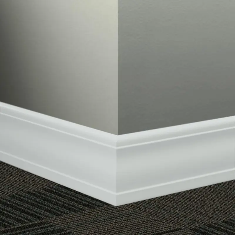 Tarkett - Millwork Wall Finishing System - MW VN1 J Silhouette 4" #VN1 White Slipper - Wall Base 8' (Pack of 6)