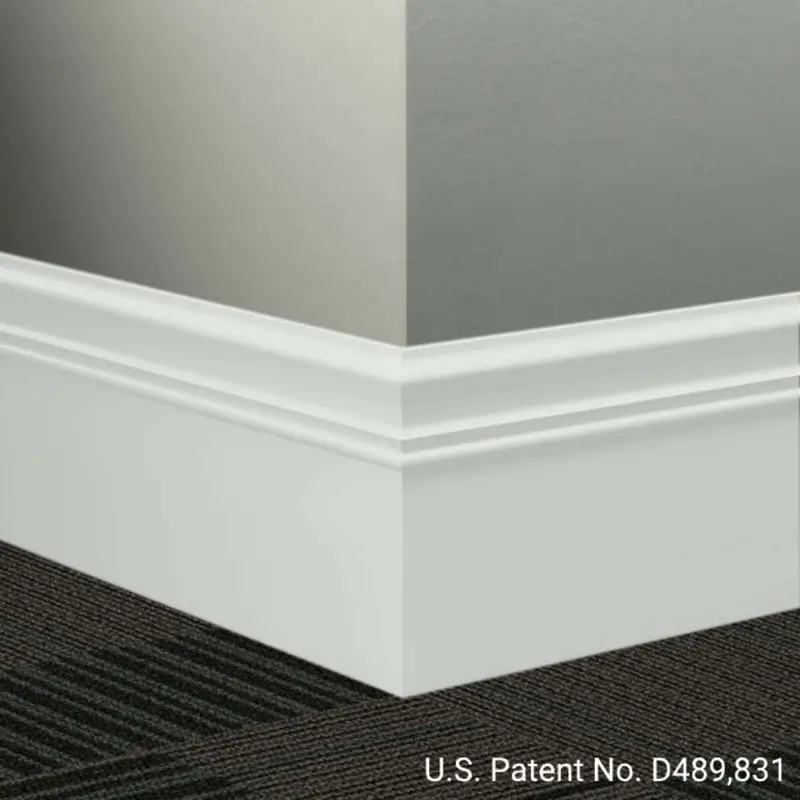 Tarkett - Millwork Wall Finishing System - MW 50 M Monarch 6" #50 White - Wall Base 8' (Pack of 6)