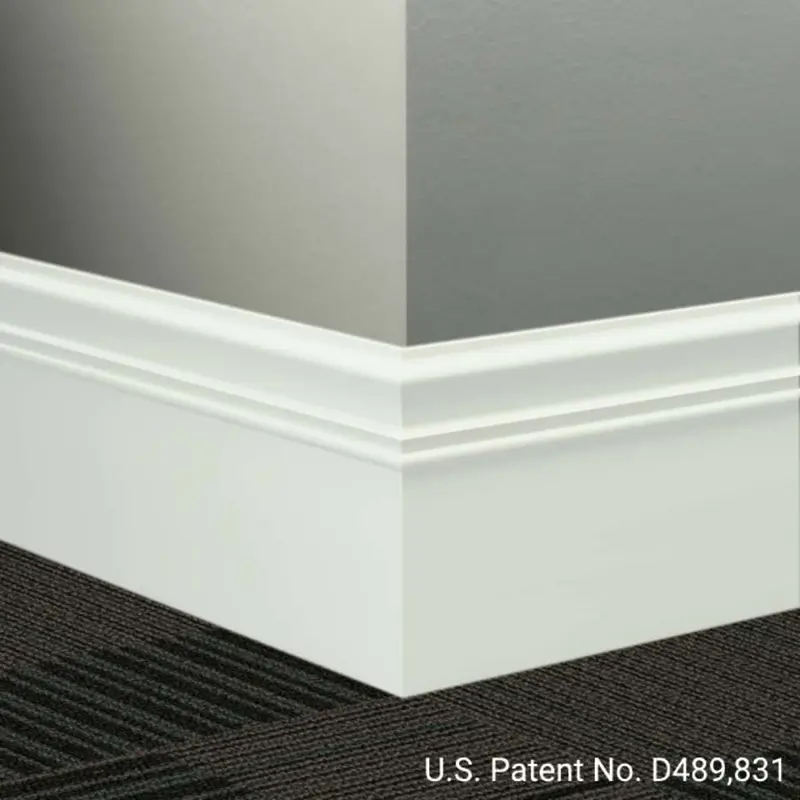Tarkett - Millwork Wall Finishing System - MW TG1 M Monarch 6" #TG1 Snowbound - Wall Base 8' (Pack of 6)