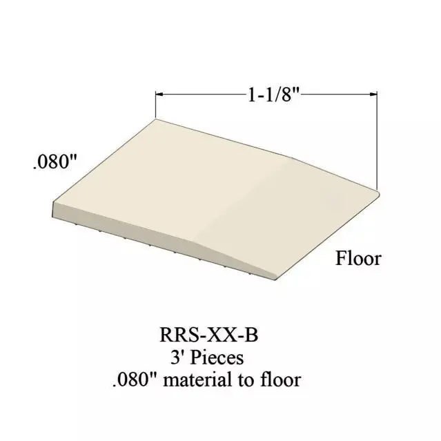 Tarkett - Reducers - RRS 01 B for .080" Material to Floor #01 Snow White 3'