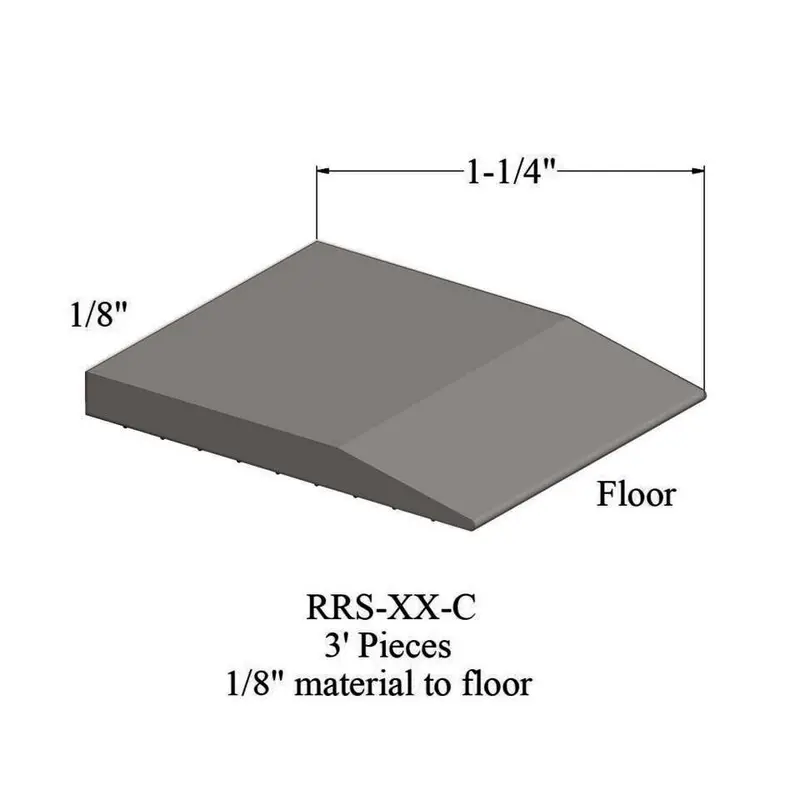 Tarkett - Reducers - RRS 55 C for 1/8" Material to Floor #55 Silver Grey 3'
