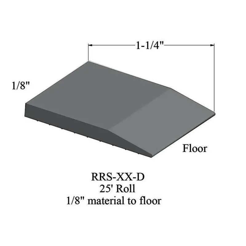 Tarkett - Reducers - RRS 28 D for 1/8" Material to Floor #28 Medium Grey 25'