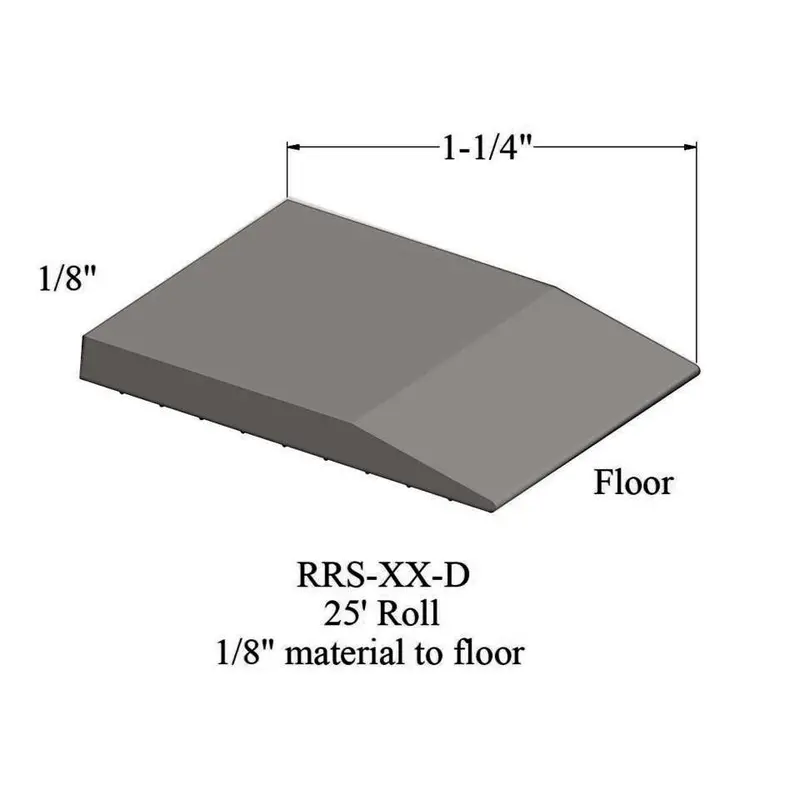 Tarkett - Reducers - RRS 55 D for 1/8" Material to Floor #55 Silver Grey 25'