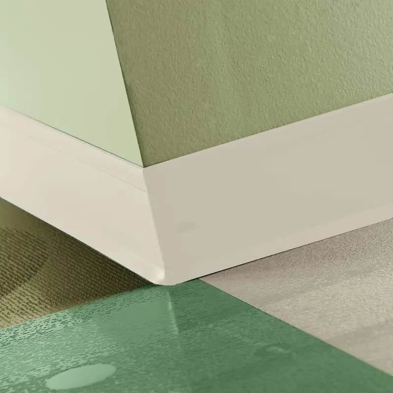 Tarkett - Perceptions Designer Wall Base - RWDC 01 4.25 X 120 1/8 Recess TOE 4-1/4" #01 Snow White - Wall Base 120'