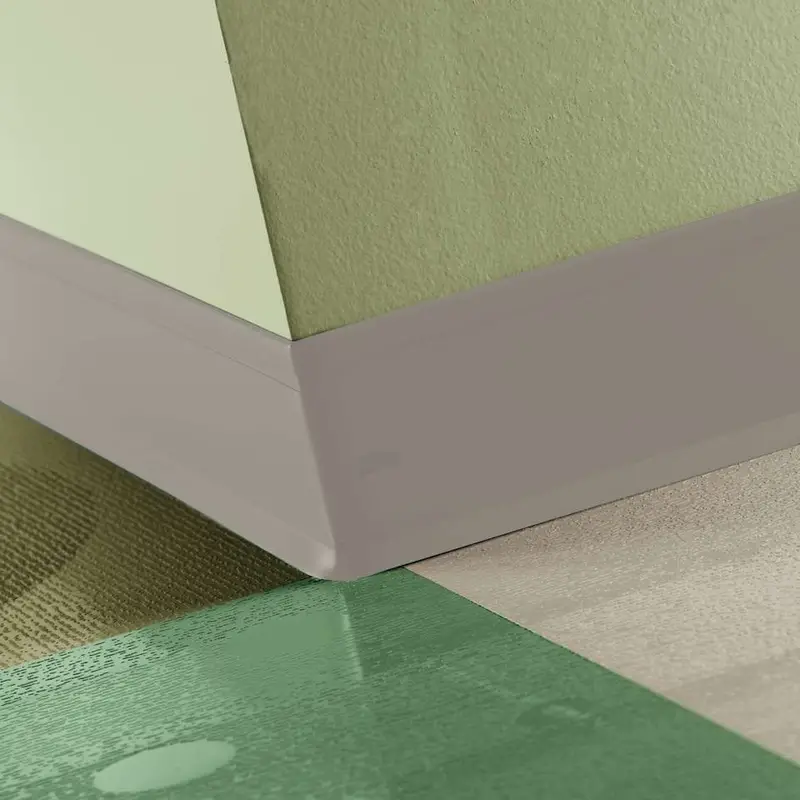 Tarkett - Perceptions Designer Wall Base - RWDC 121 4.25 X 120 1/8 Recess TOE 4-1/4" #121 Cement - Wall Base 120'