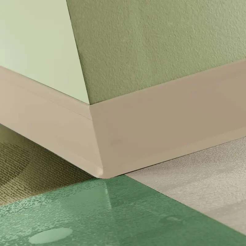 Tarkett - Perceptions Designer Wall Base - RWDC 129 4.25 X 120 1/8 Recess TOE 4-1/4" #129 Silk - Wall Base 120'