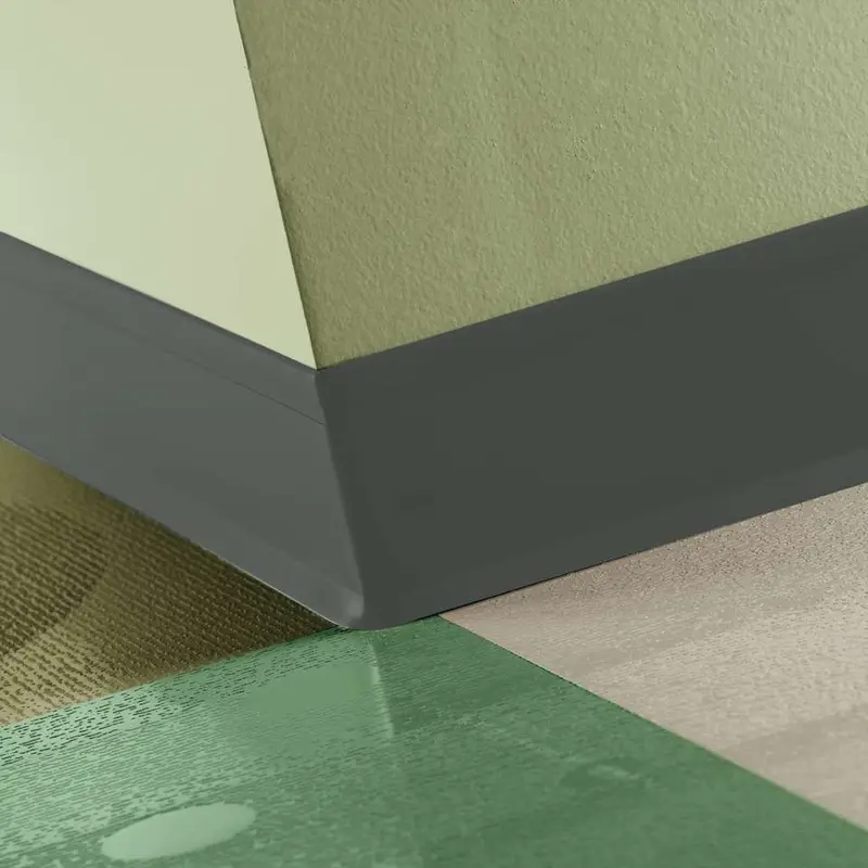 Tarkett - Perceptions Designer Wall Base - RWDC 168 4.25 X 120 1/8 Recess TOE 4-1/4" #168 Thunder - Wall Base 120'