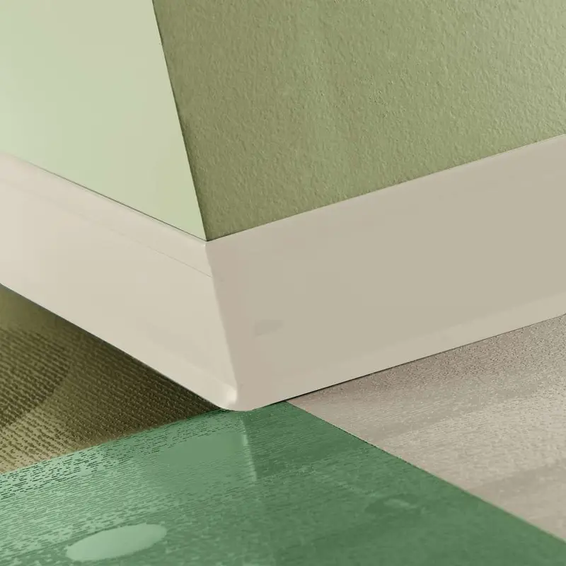 Tarkett - Perceptions Designer Wall Base - RWDC 194 4.25 X 120 1/8 Recess TOE 4-1/4" #194 Antique White - Wall Base 120'