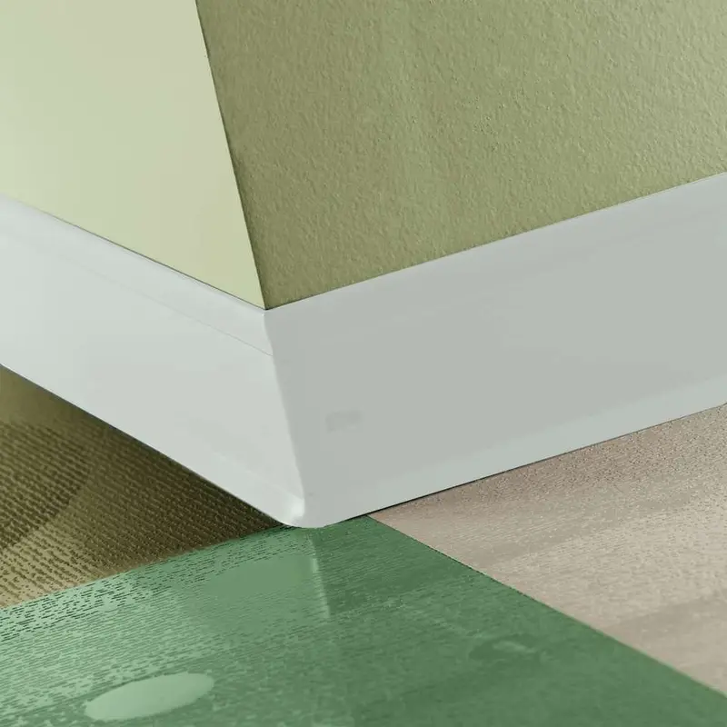 Tarkett - Perceptions Designer Wall Base - RWDC 50 4.25 X 120 1/8 Recess TOE 4-1/4" #50 White - Wall Base 120'