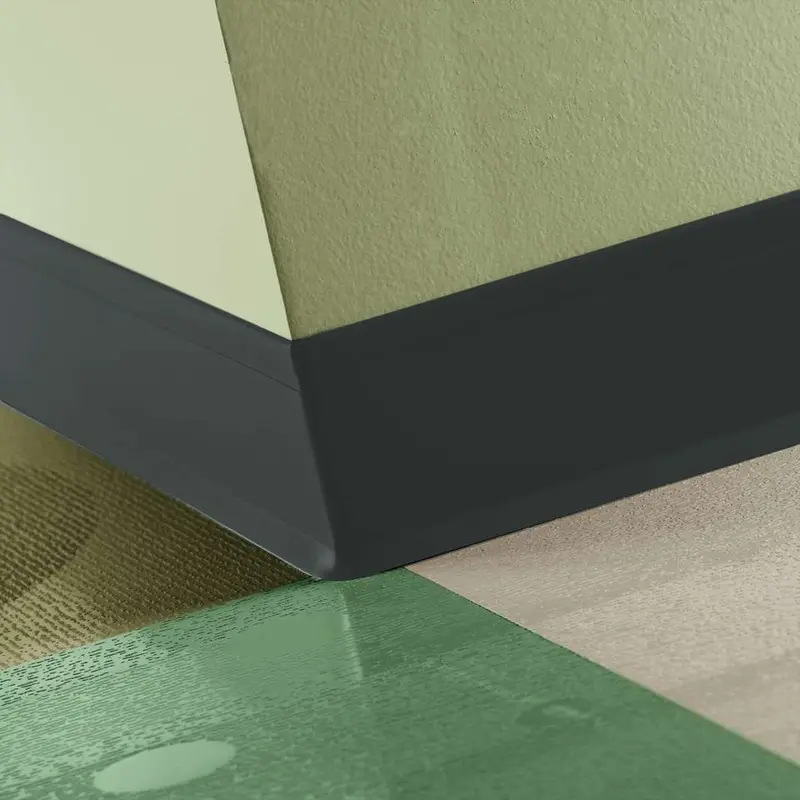 Tarkett - Perceptions Designer Wall Base - RWDC 82 4.25 X 120 1/8 Recess TOE 4-1/4" #82 Black Pearl - Wall Base 120'