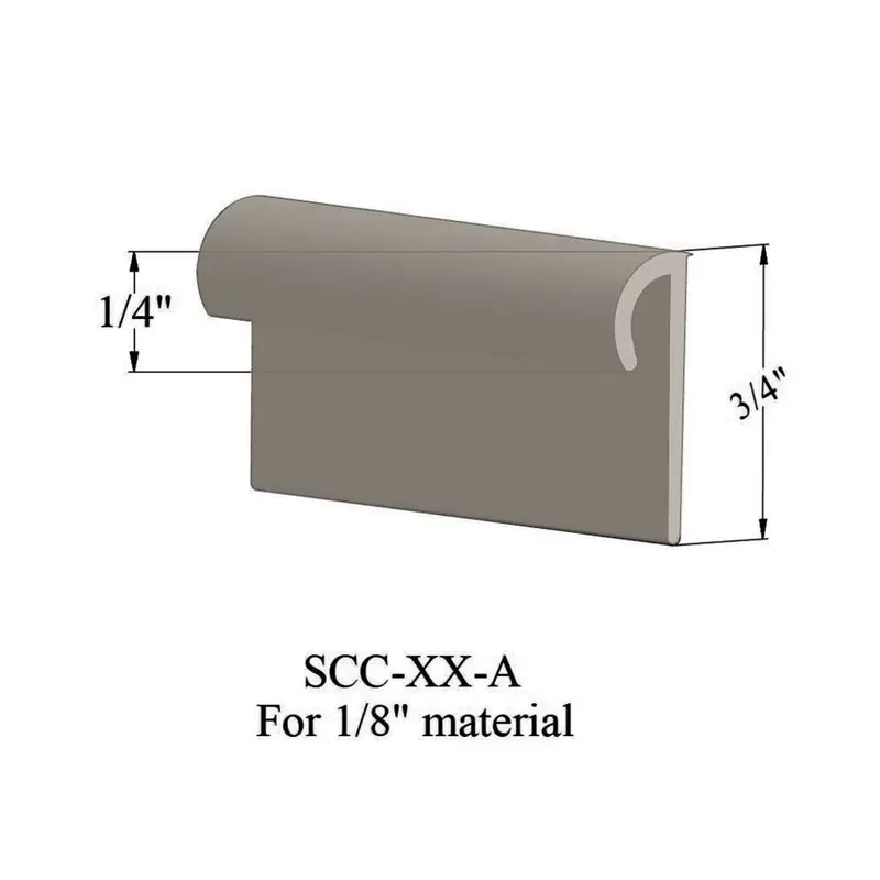 Tarkett - Cove Caps - SCC 01 A for 1/8" Thick Resilient Flooring (Round) #01 Snow White 12'