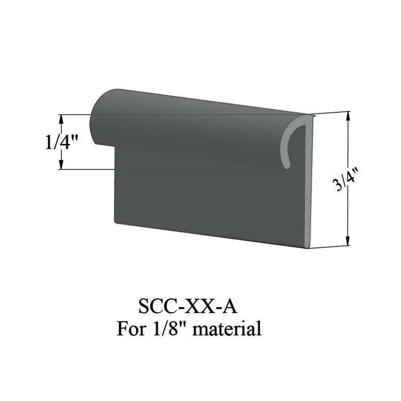 Tarkett - Cove Caps - SCC 38 A for 1/8" Thick Resilient Flooring (Round) #38 Pewter 12'