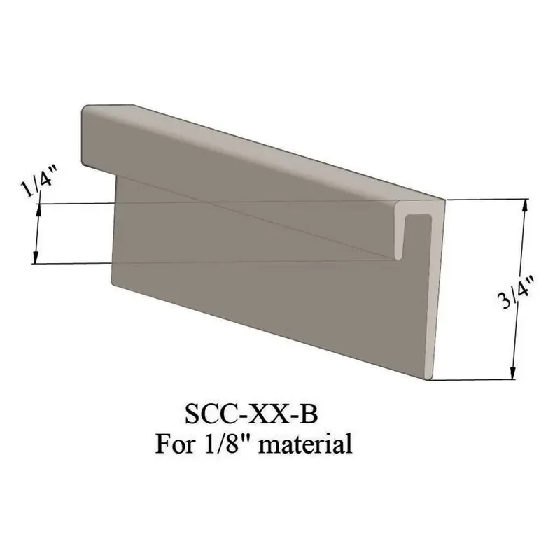 Tarkett - Cove Caps - SCC 01 B for 1/8" Thick Resilient Flooring (Square) #01 Snow White 12'