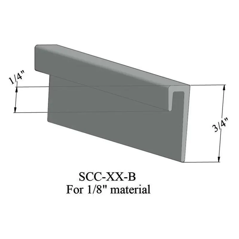 Tarkett - Cove Caps - SCC 21 B for 1/8" Thick Resilient Flooring (Square) #21 Platinum 12'
