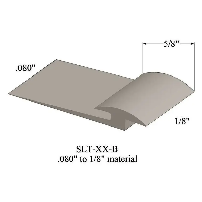 Tarkett - Slim Line Transitions - SLT 01 B for 1/8" Material to 0.080" Material #01 Snow White 12'