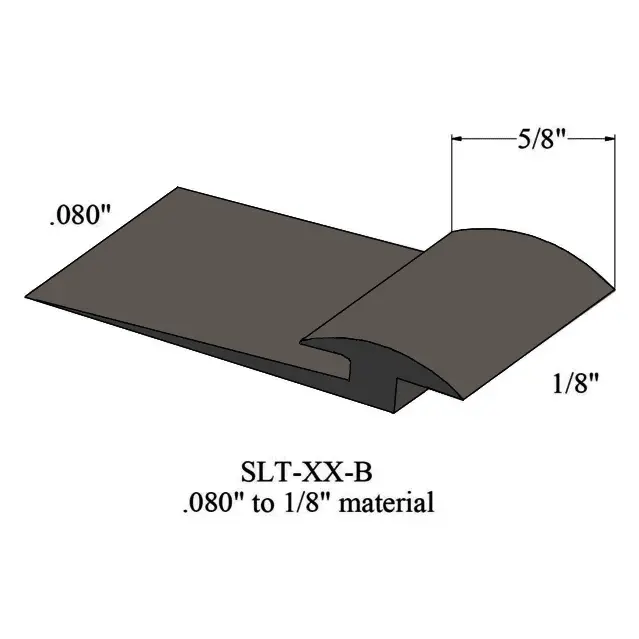 Tarkett - Slim Line Transitions - SLT TB1 B for 1/8" Material to 0.080" Material #TB1 Peppercorn 12'