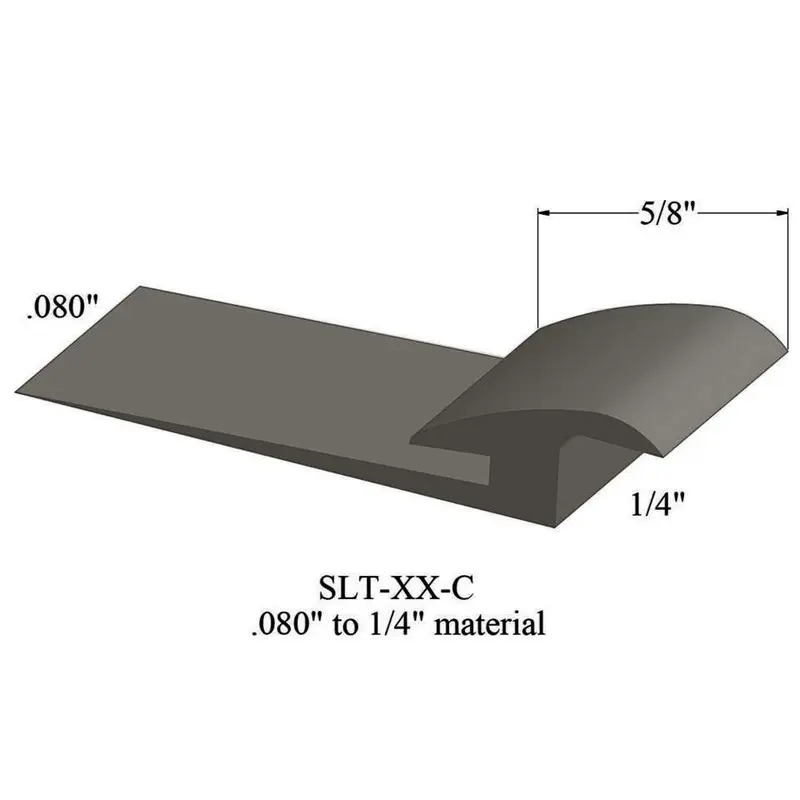 Tarkett - Slim Line Transitions - SLT 179 C for 0.080" Material to 1/4" Material #179 Steel 12'