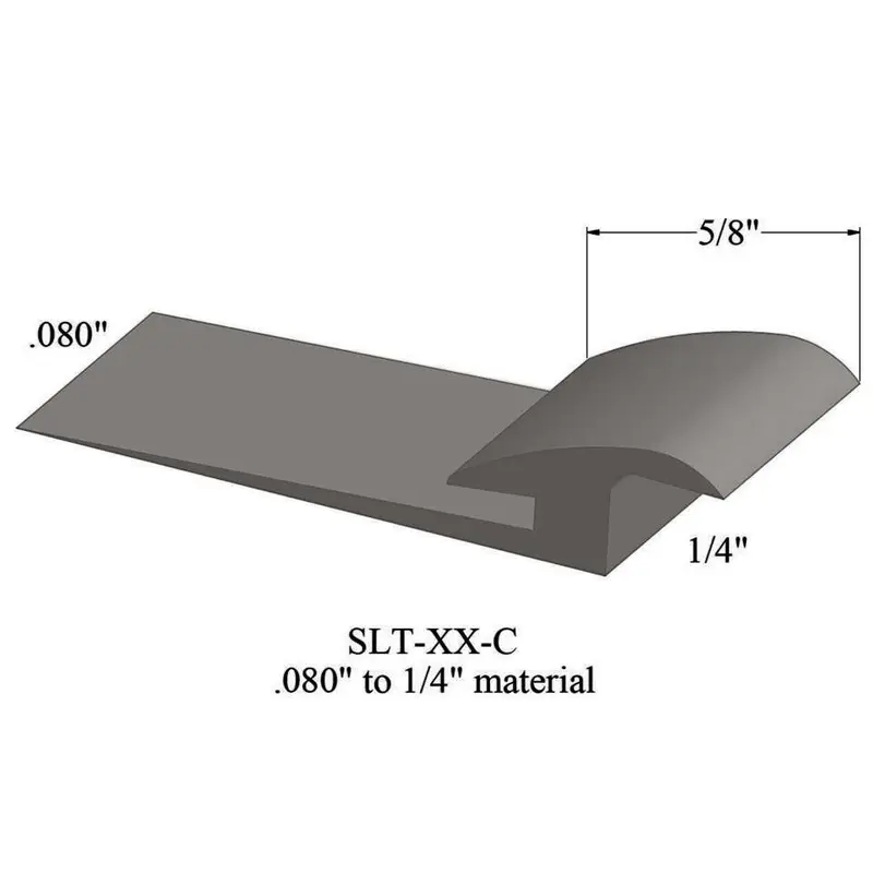 Tarkett - Slim Line Transitions - SLT 55 C for 0.080" Material to 1/4" Material #55 Silver Grey 12'