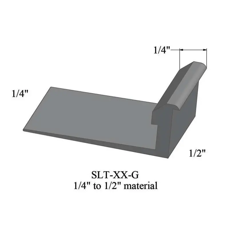 Tarkett - Slim Line Transitions - SLT 69 G for 1/4" Material to 1/2" Material #69 Sterling Silver 12'