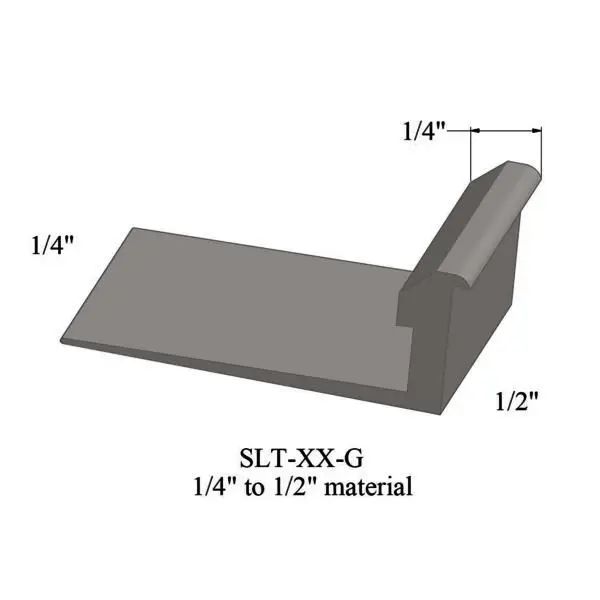 Tarkett - Slim Line Transitions - SLT 55 G for 1/4" Material to 1/2" Material #55 Silver Grey 12'