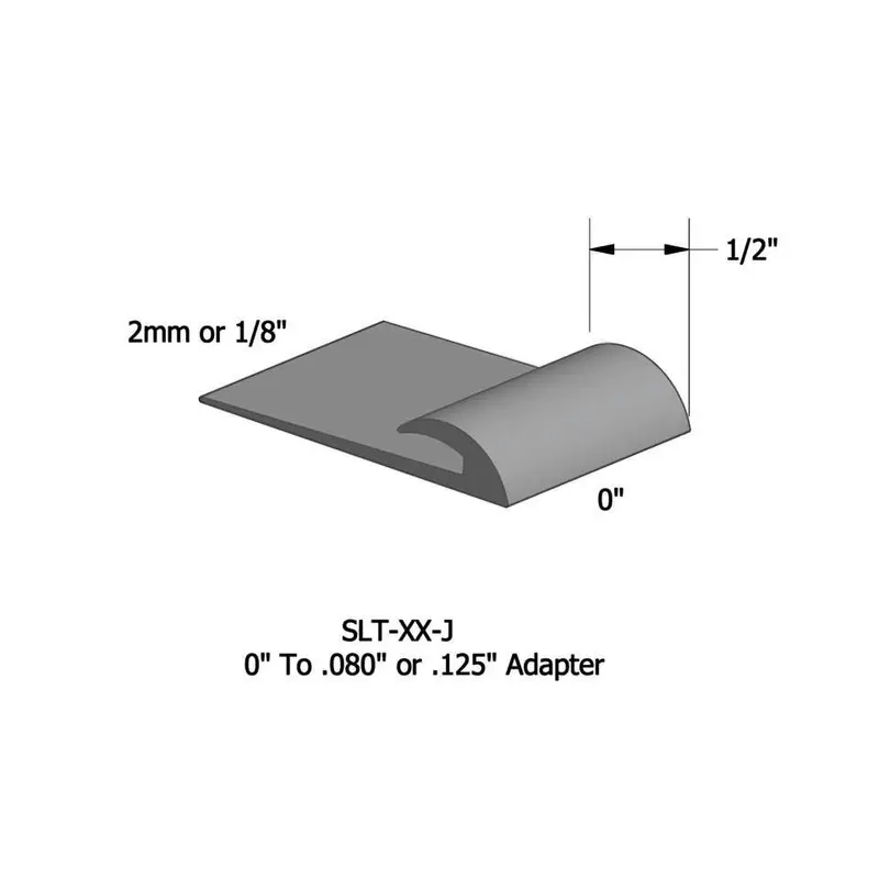 Tarkett - Slim Line Transitions - SLT 69 J for 1/8" Material to Floor #69 Sterling Silver 12'